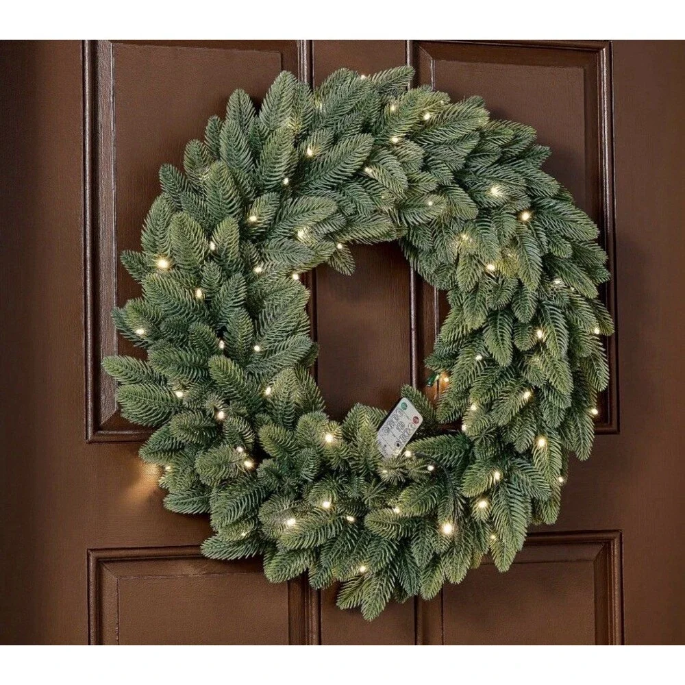 Bethlehem Lights Grand Radiance 24” Wreath with 3-in-1 LEDs - Green